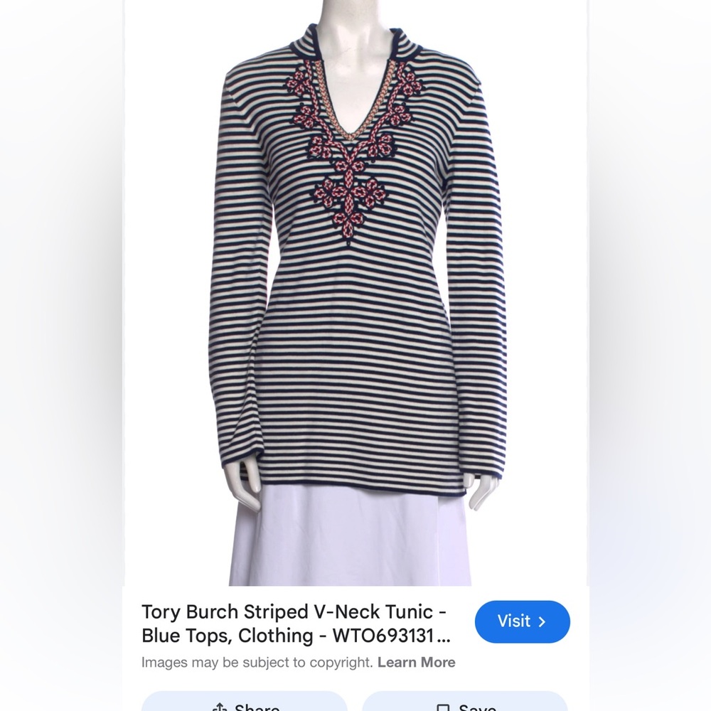 Tory Burch Tunic size small like new